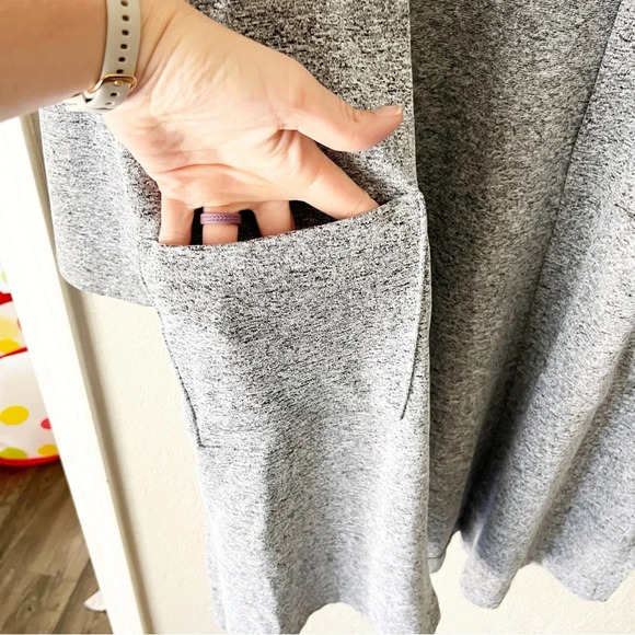 Clara Sun Woo Cardigan Women's Small Longline Heather Gray Open Front Cozy - Picture 5 of 9